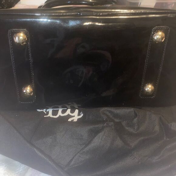 HELLO KITTY LOUNGEFLY SANRIO Leopard PATENT LOGO EMBOSSED DOME TOTE SATCHEL - Picture 5 of 6